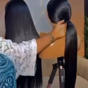 13*3 full frontal silky straight 30” bone straight human hair